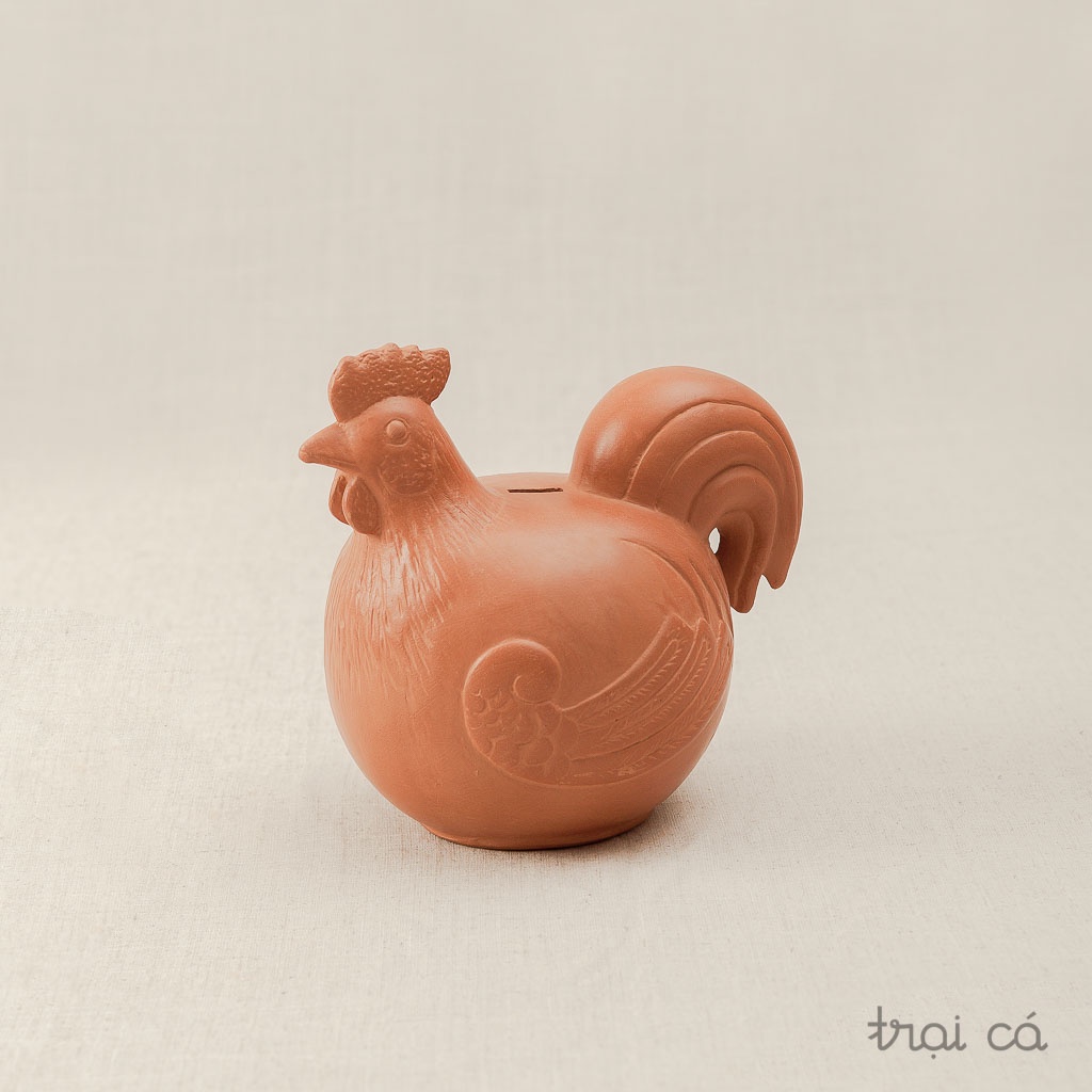 Ống Tiết Kiệm Con Gà Đất Nung TRẠI CÁ HOME