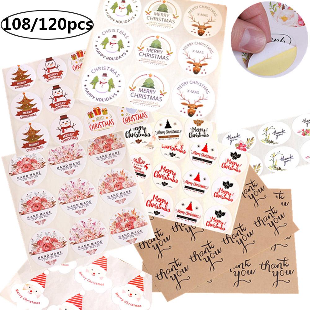 YOLA Set 108 / 120 Sticker Dán Trang Trí Quà Giáng Sinh