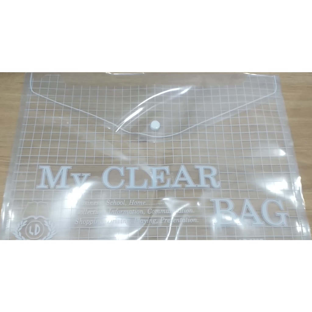Bìa 1 nút nhựa My clear bag LD-209A, LD-209F - 1 cái