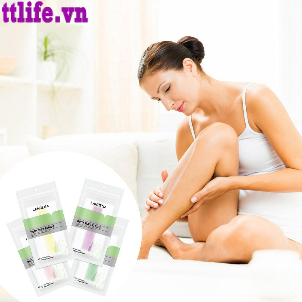 Set 10 miếng wax tẩy lông tiện dụng cho toàn thân Sáp wax lông cho vùng mặt  miếng chuyên nghiệp kèm gel dưỡng