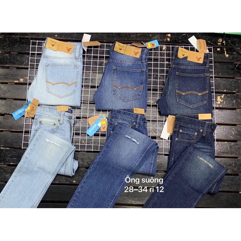 Quần jean Nam ống suông
