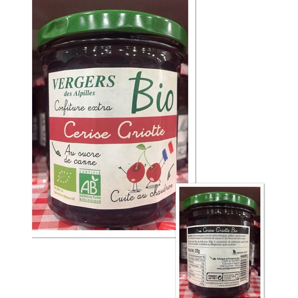 [SỈ/LẺ] MỨT CHERRY HỮU CƠ-CONFITURE EXTRA- #BIOCERISEGRIOTTE, #MUTCHERRY