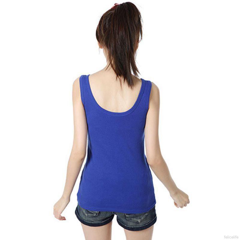Áo tank top ba lỗ cotton màu trơn thời trang cho nữ