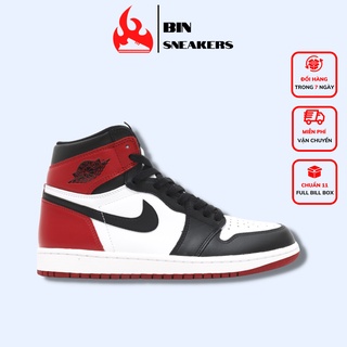 Giày thể thao nam nữ 𝗝𝗼𝗿𝗱𝗮𝗻 đỏ đen cao cổ, giày sneaker jordan đen đỏ cổ cao thời trang full bill box