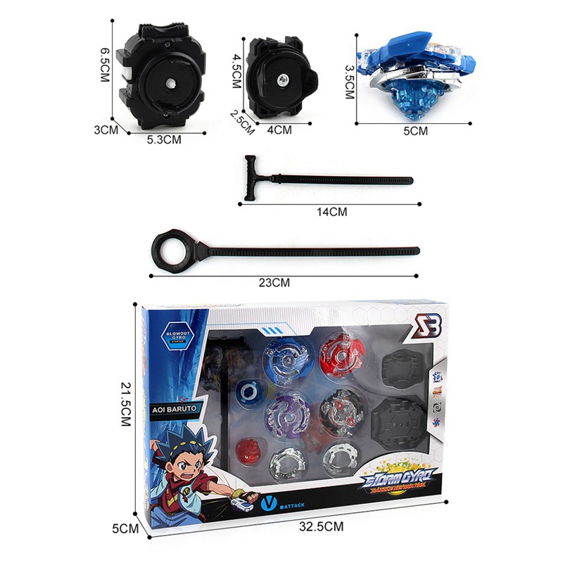 Bộ đồ chơi con quay beyblade 4d bằng kim loại làm quà cho bé