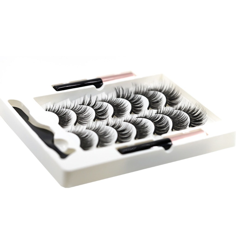 Set 7 Cặp Lông Mi Giả Kèm Bút Kẻ Mắt Từ Tính Lâu Trôi YOUYO