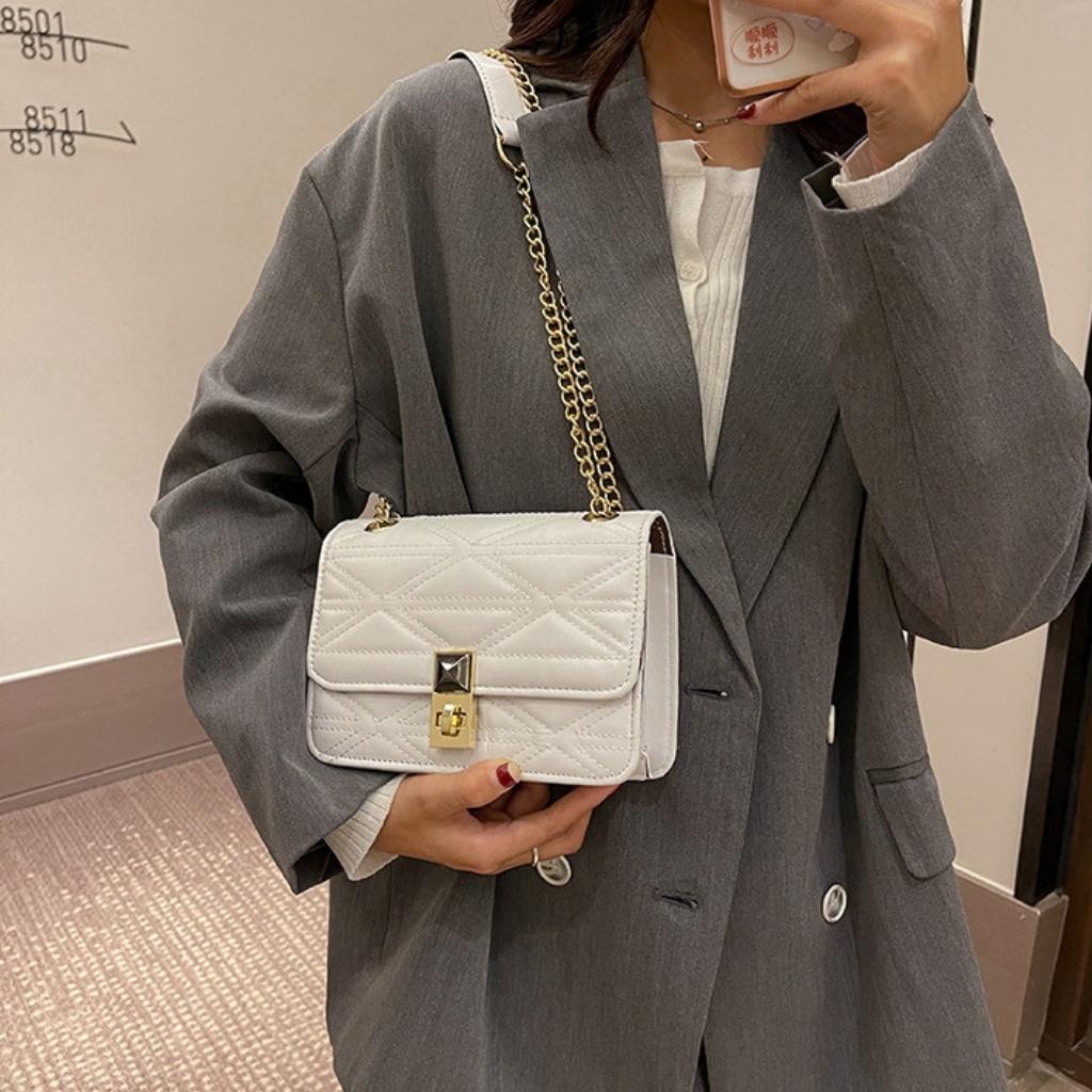 Túi Xách Nữ Đeo Chéo Da Cao Cấp Dây Xích Quảng Châu  HARA Túi Xách