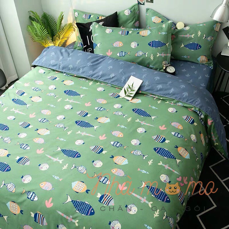 [HÀNG NHẬP KHẨU - NỆM CAO DƯỚI 23CM] Bộ Chăn Ga Gối Cotton Poly Cao Cấp HOT TREND 2020 (chat chon mẫu)