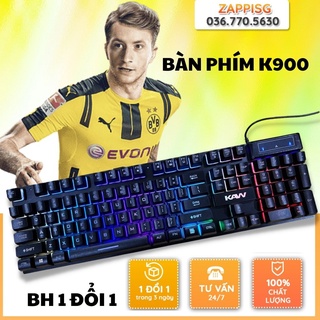 Bàn Phím Cơ, Bàn Phím Máy Tính K900 KAW Có Dây Tích Hợp Đèn Led nhiều màu, Độ Nhạy Cao
