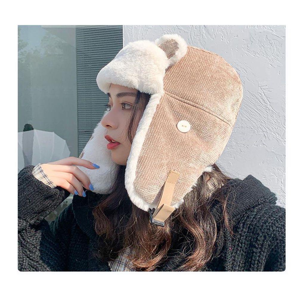 Mũ Len Che Tai Giữ Ấm Chống Lạnh Thời Trang Thu Đông