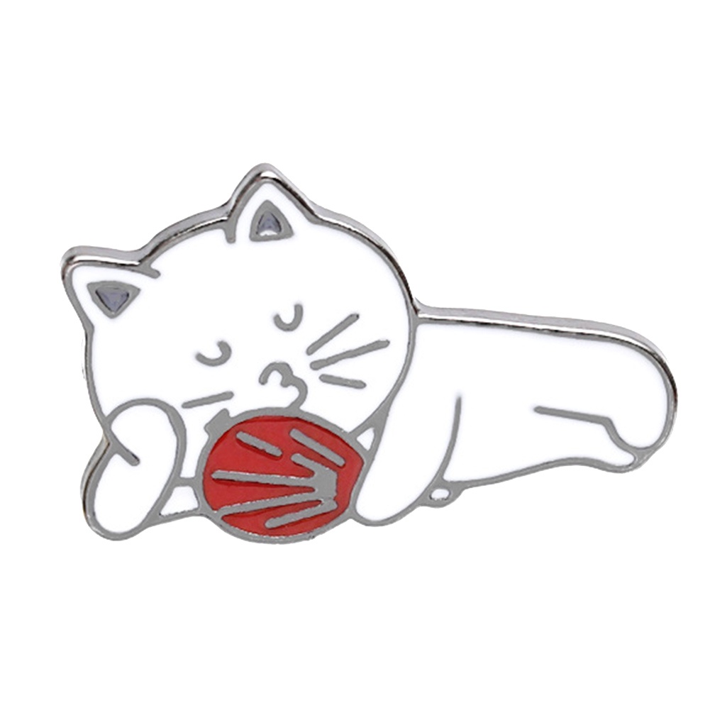 YOML✔Cartoon Cute Sleeping Cat Enamel Brooch Pin Badge Clothes Decor Jewelry Gift