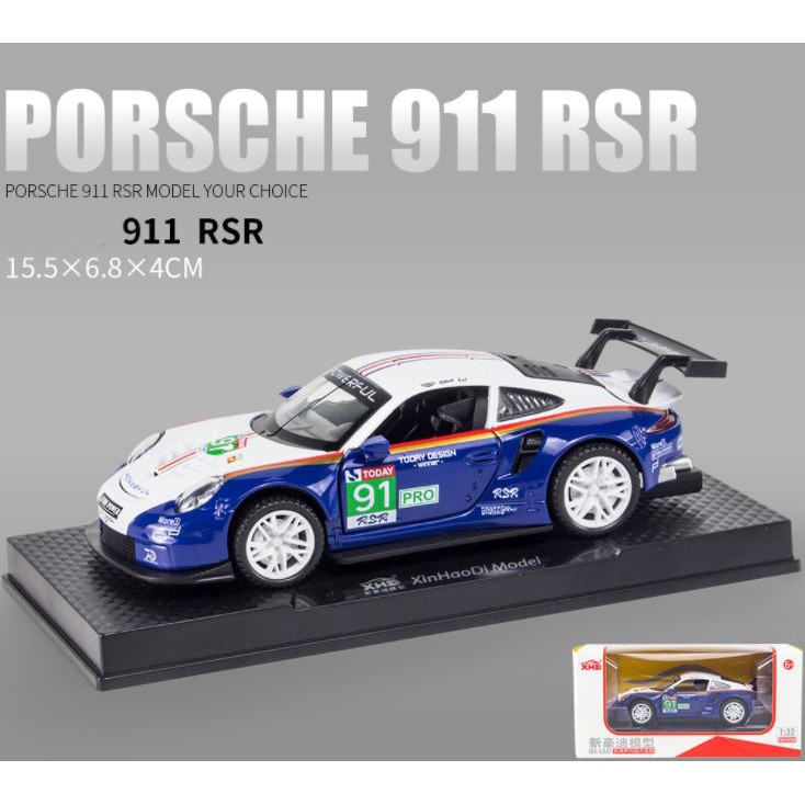 Mô hình siêu xe kim loại Porsche Racing 911 RSR Tỷ lệ 1:32