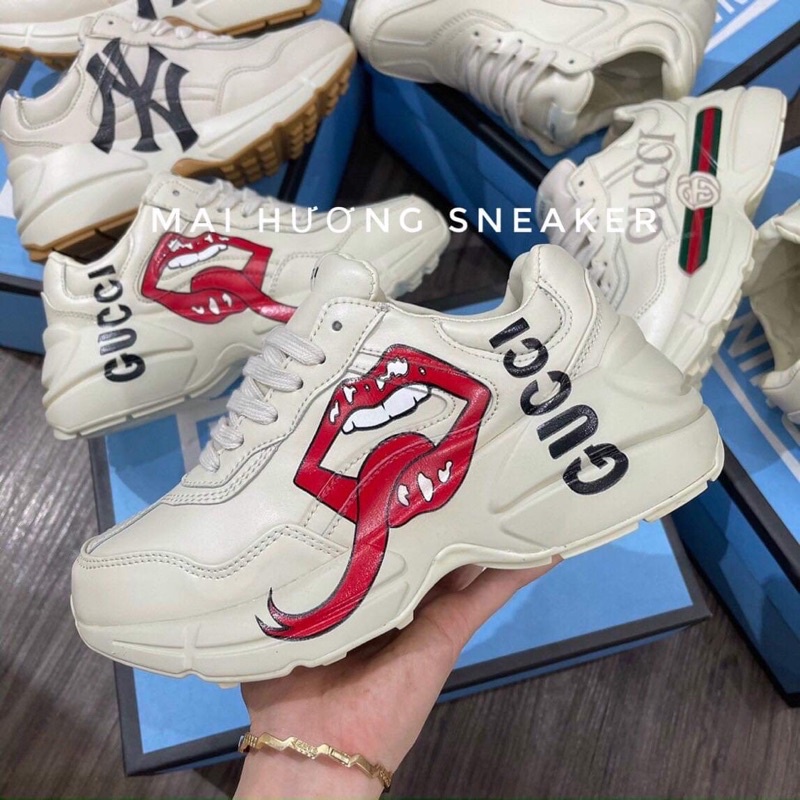 Giày Gucci môi 11  ❤️free ship❤️  giày thể thao nam nữ sneaker Gucci Sơn Tùng full bõ