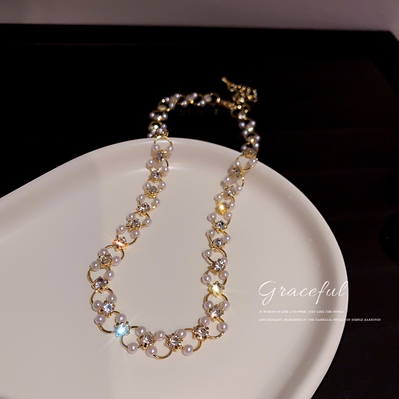 Vòng Cổ Ngọc Trai Hàn Quốc Cho Nữ Bướm Hình Trái Tim Choker Mặt Dây Chuyền Phụ Kiện Trang Sức Thời Trang