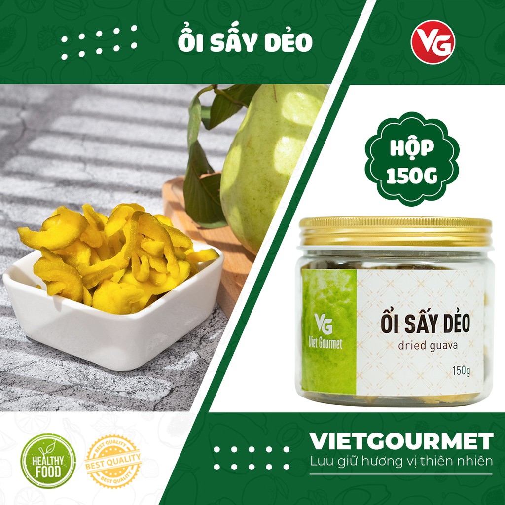 Ổi sấy dẻo Vietgourmet hàng xuất khẩu, đặc sản Việt, hoa quả sấy, trái cây sấy, đồ ăn vặt Healthy | BigBuy360 - bigbuy360.vn