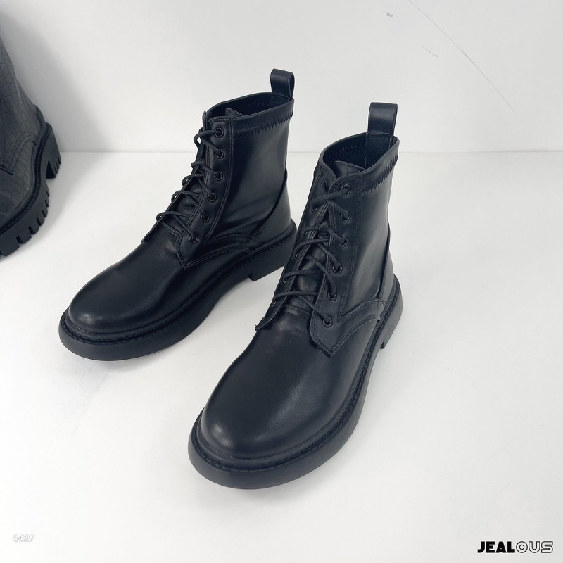 Giầy boots combat đế bằng 5627