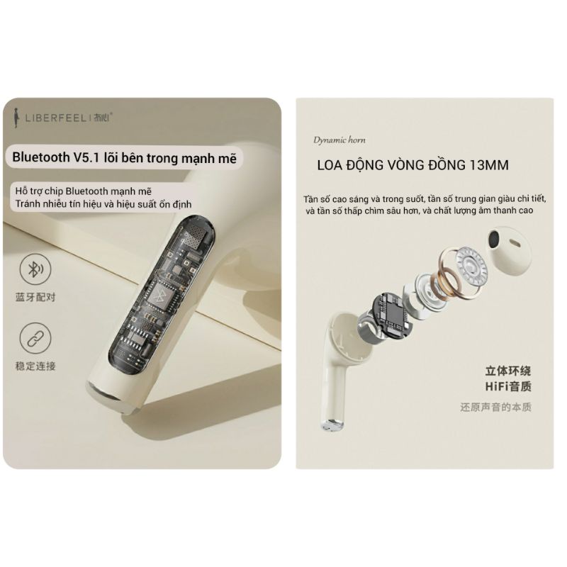 ORDER TAI NGHE BLUETOOTH LIBERFEEL CỔ ĐIỂN NỘI ĐỊA TRUNG