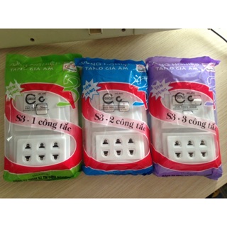 Ổ Điện Táp Lô Giả Âm Conip 1-2-3 Công Tắc Cao Cấp