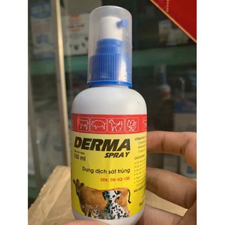 Sát trùng lở loét chó mèo - Hanvet Derma 100ml