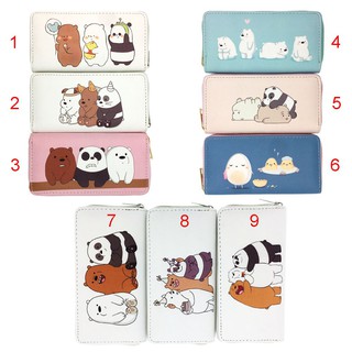 [Link 12] Bóp Ví Dài Cầm Tay Họa Tiết Hoạt Hình Gấu We Are Bears Cute Dễ Thương Cho Nữ