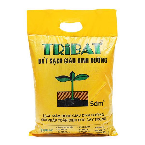 [nowship -2h] Đất trồng cây tơi xốp giàu dinh dưỡng Tribat theo bao 5dm3 ( 2kg )