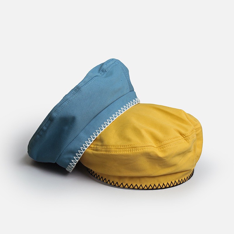 Nón beret viền bo chỉ độc đáo phong cách Retro