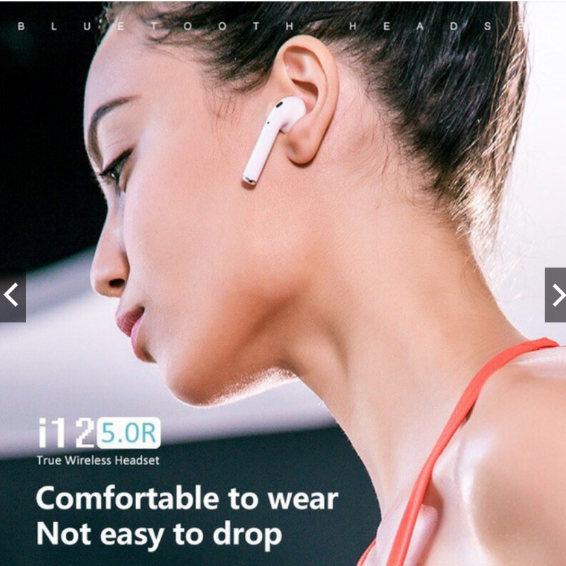 ☼№♚[ GIÁ SIÊU SỐC] Tai Nghe Bluetooth 5.0 i12 TWS [CẢM ỨNG VÂN TAY] (Màu trắng)