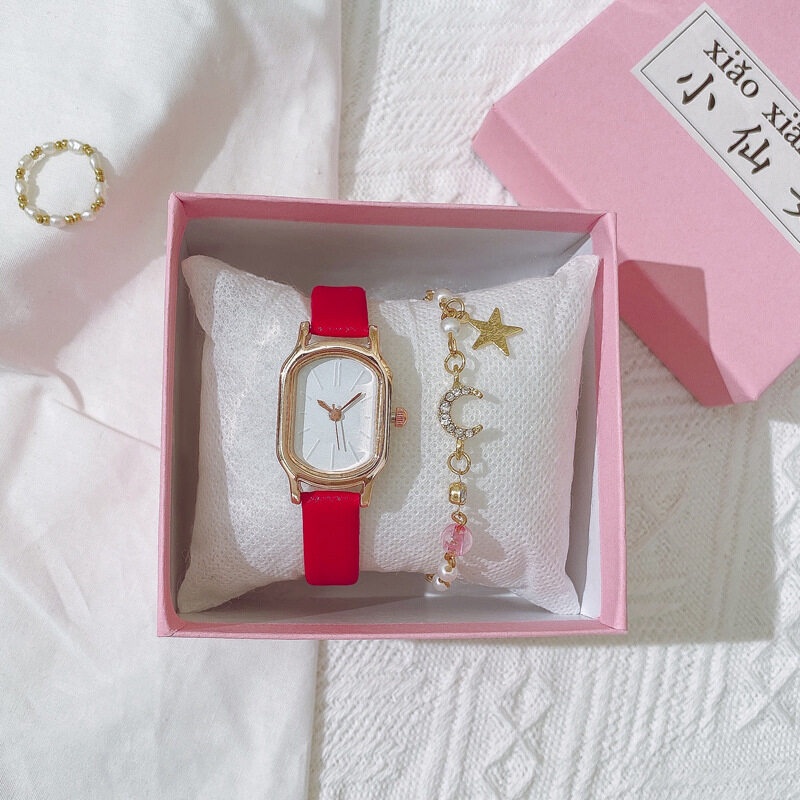 Đồng Hồ Quartz Nữ Mặt Oval Phong Cách Vintage Hàn Quốc