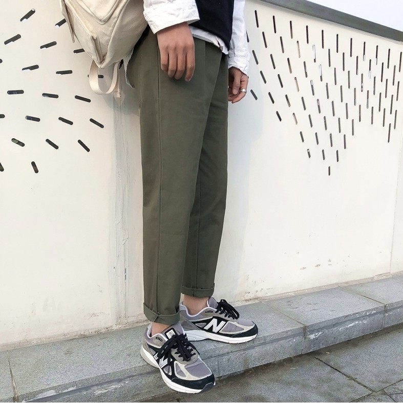 Quần dài ống rộng màu trơn đơn giản cho nam kích thước S-5XL dưới 100kg | BigBuy360 - bigbuy360.vn