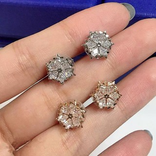 Bông Tai Mạ Bạc 925 Hình Bông Tuyết Thời Trang 2023