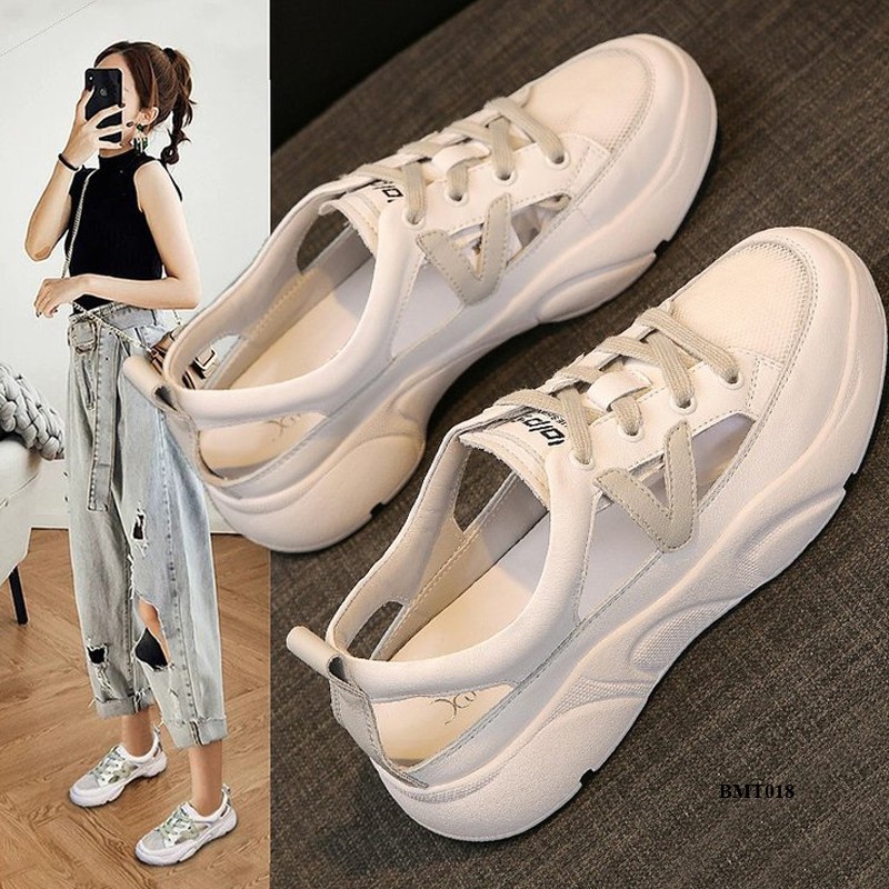 Giày thể thao nữ hở gót, Sandals rọ nữ thoáng khí, chống trơn, siêu êm, dùng đi làm, đi chơi BMT018