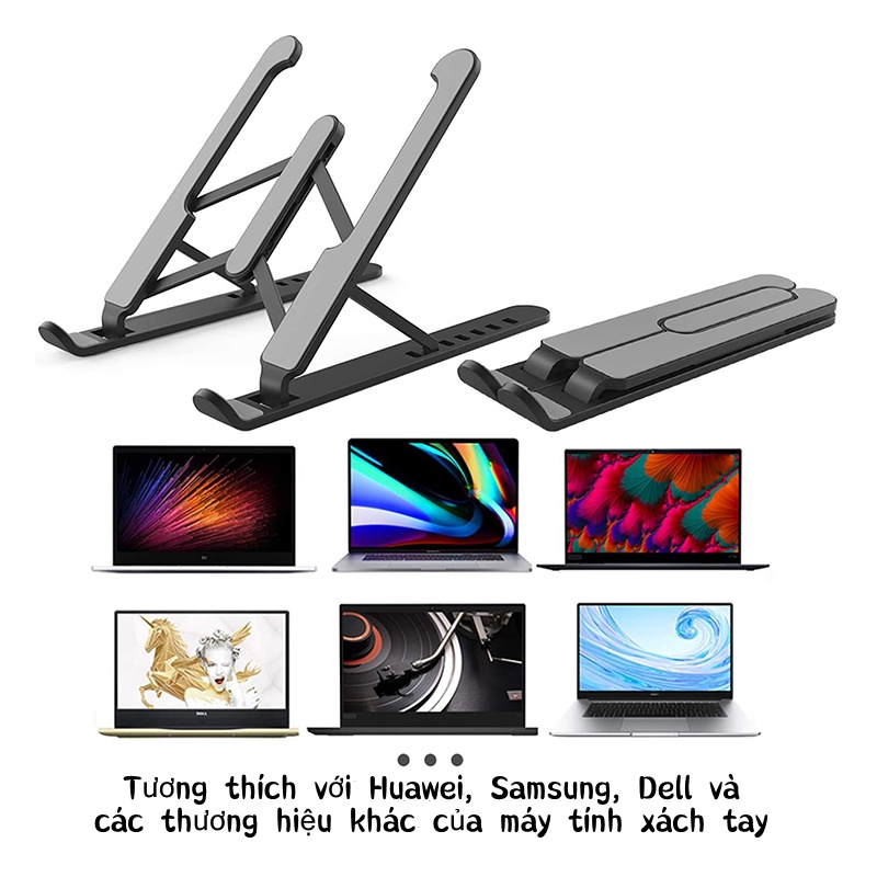 Giá đỡ Laptop,Kệ đỡ máy tính,Giá kê MacBook,Giá đỡ tản nhiệt máy tính xách tay bằng kim loại có thể gập lại💝quả tắng💝