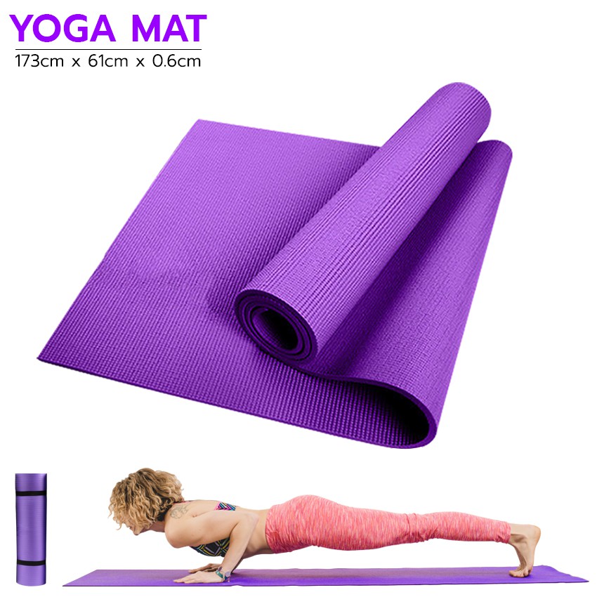 Thảm Tập yoga chống trượt 2 lớp dày chất liệu cao su non TPE cao cấp TPE dày 6mm