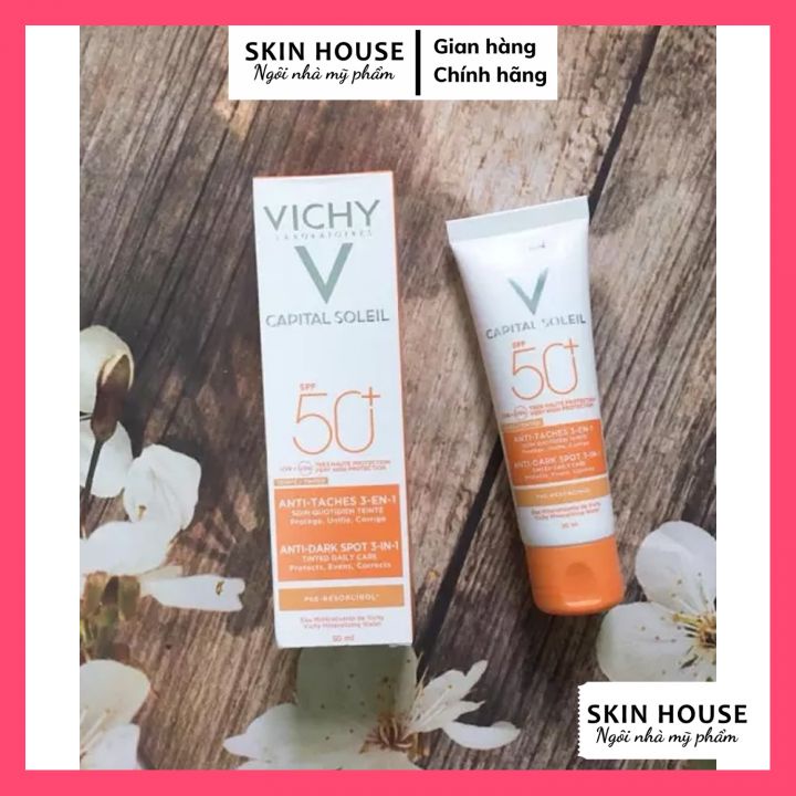 Kem Chống Nắng VICHY Ideal Soleil Anti Taches Anti Dark Spots Spf 50+ - Kem Chống Nắng Mẫu Mới 50ml