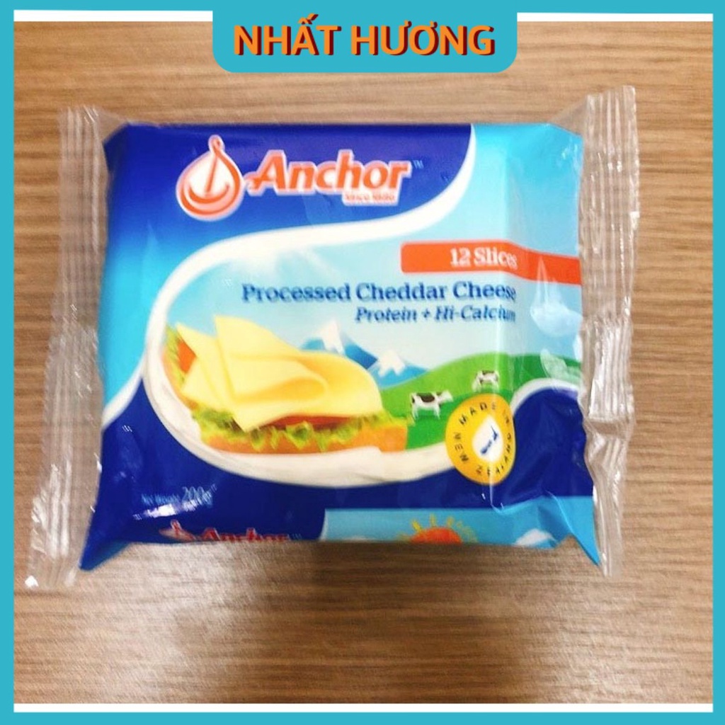 Phô Mai Lát Cheddar Anchor 200gr- 12 Lát- Giao Còn Hạn- Không Đổi Trả Hàng