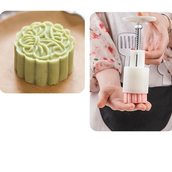 Khuôn làm bánh trung thu gia dụng ép tay thủ công 50g / 63g / 100g