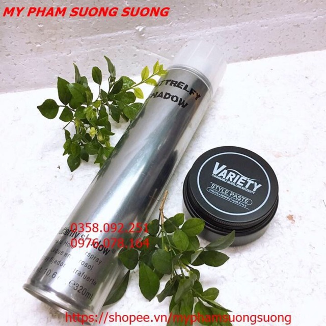 Combo Gôm Sáp Vuốt Tóc Variety + Gôm Xịt Tóc Giữ Nếp