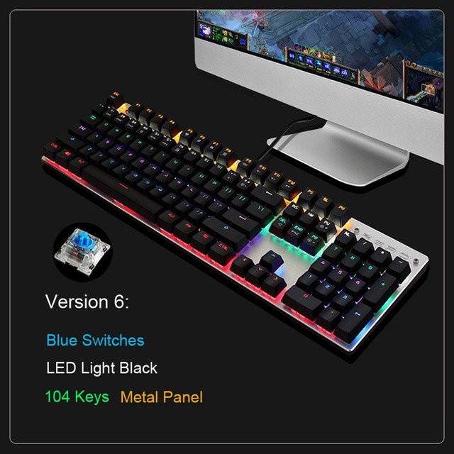 Bàn phím cơ game thủ zero full 104 key đèn Led 13 chế độ