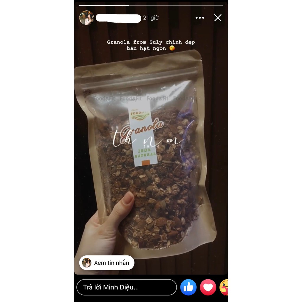 GRANOLA ngũ cốc ăn kiêng không đường vị cacao