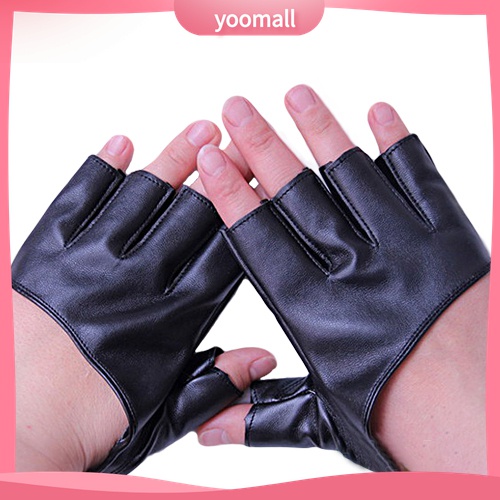 Yomall♡ Găng Tay Giả Da Hở Ngón Thời Trang Cho Nữ