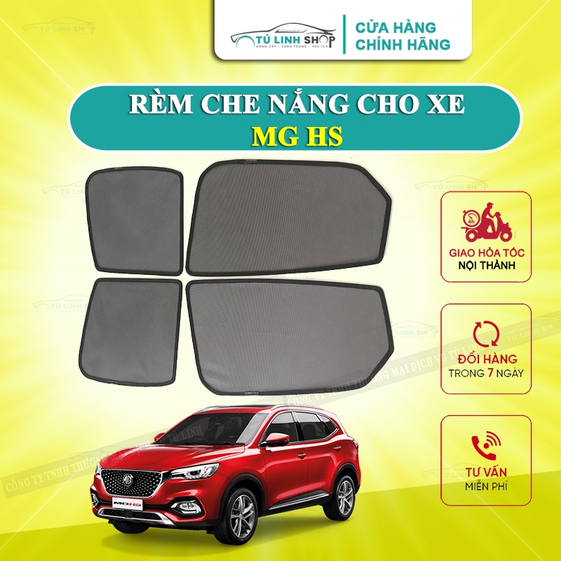 Rèm che nắng nam châm cho xe MG HS, bộ 4 tấm cho 4 cửa, hàng loại 1 cao cấp nhất, vừa khít kính