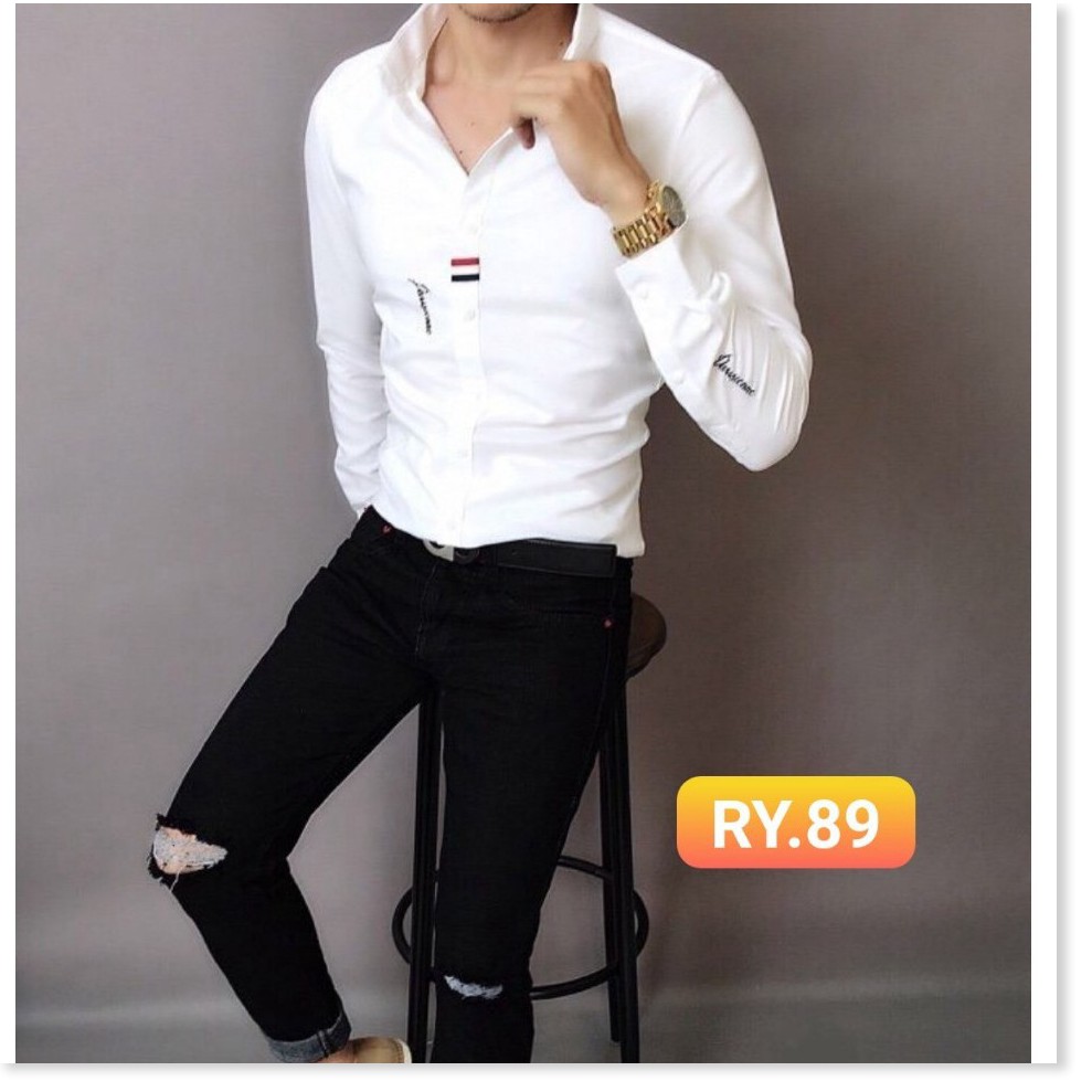 Áo sơ mi nam cao cấp chất lụa kate sang trọng hiện đại hàng hiếm &lt;3 HP