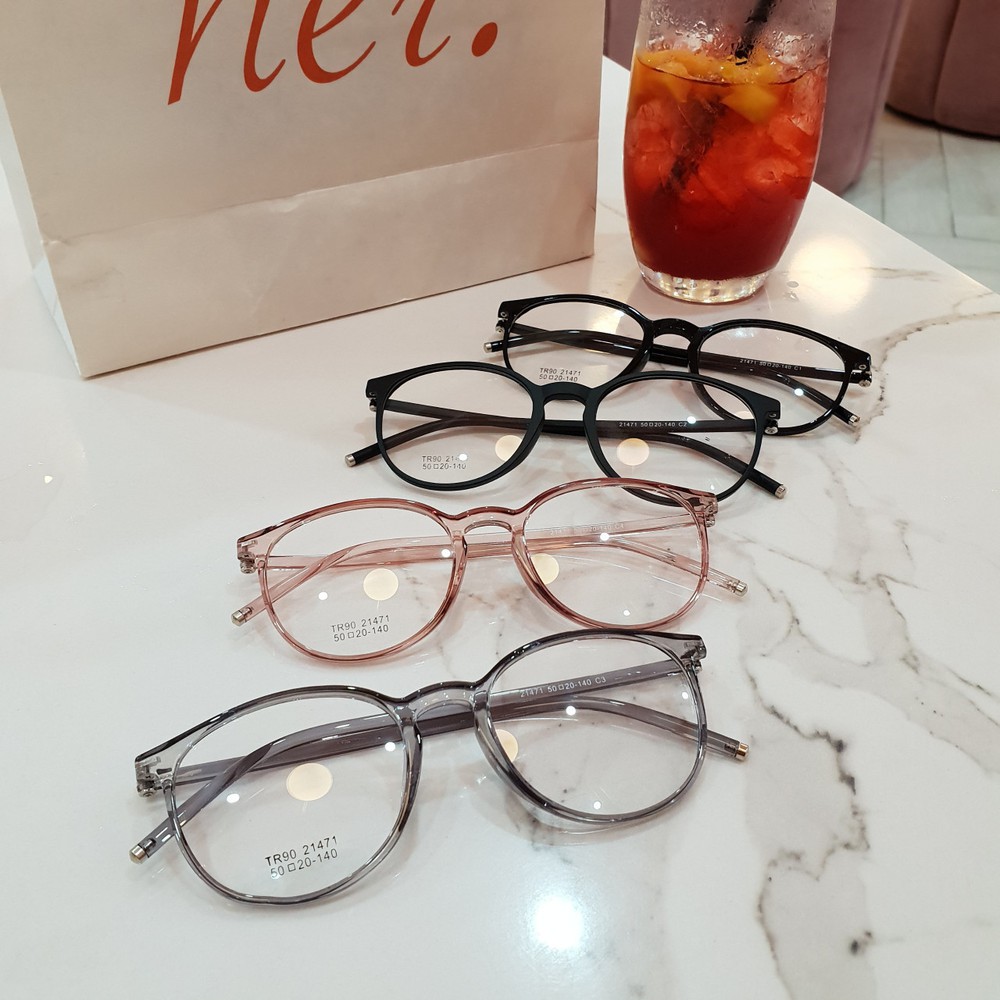 Gọng Kính Cận Nhựa Dẻo Tr90 Form Tròn 21471 (Tặng Hộp Khăn) | BigBuy360 - bigbuy360.vn