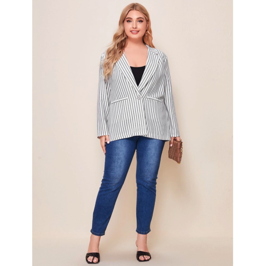 ÁO KHOÁC BLAZER SỌC MỎNG TỪ 75-105KG - AK105