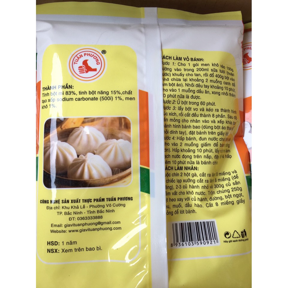 Bột Bánh Bao TP Trộn Sẵn Có Men TP Gói 400G