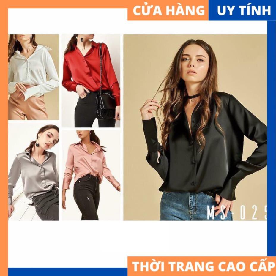 Áo sơ mi phi bóng tay dài phong cách [HÀNG CAO CẤP]