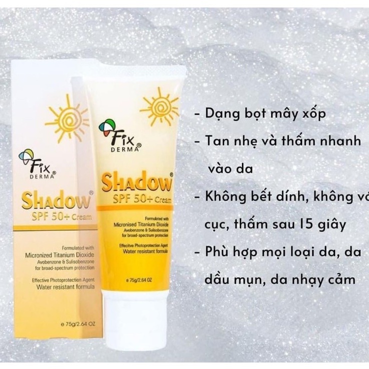 Fixderma Shadow SPF 50+ - Kem chống nắng toàn thân (75g)