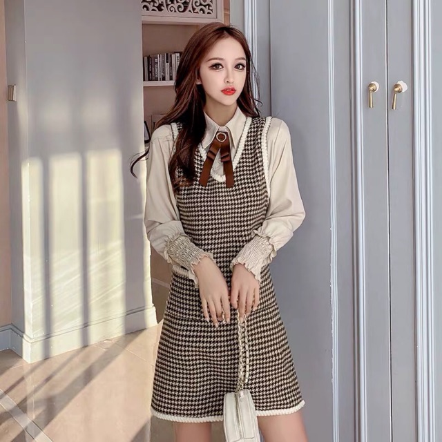 SET VÁY DẠ KÈM ÁO SƠ MI