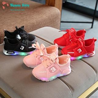 Giày cotton thể thao có đèn LED cho bé trai và bé gái