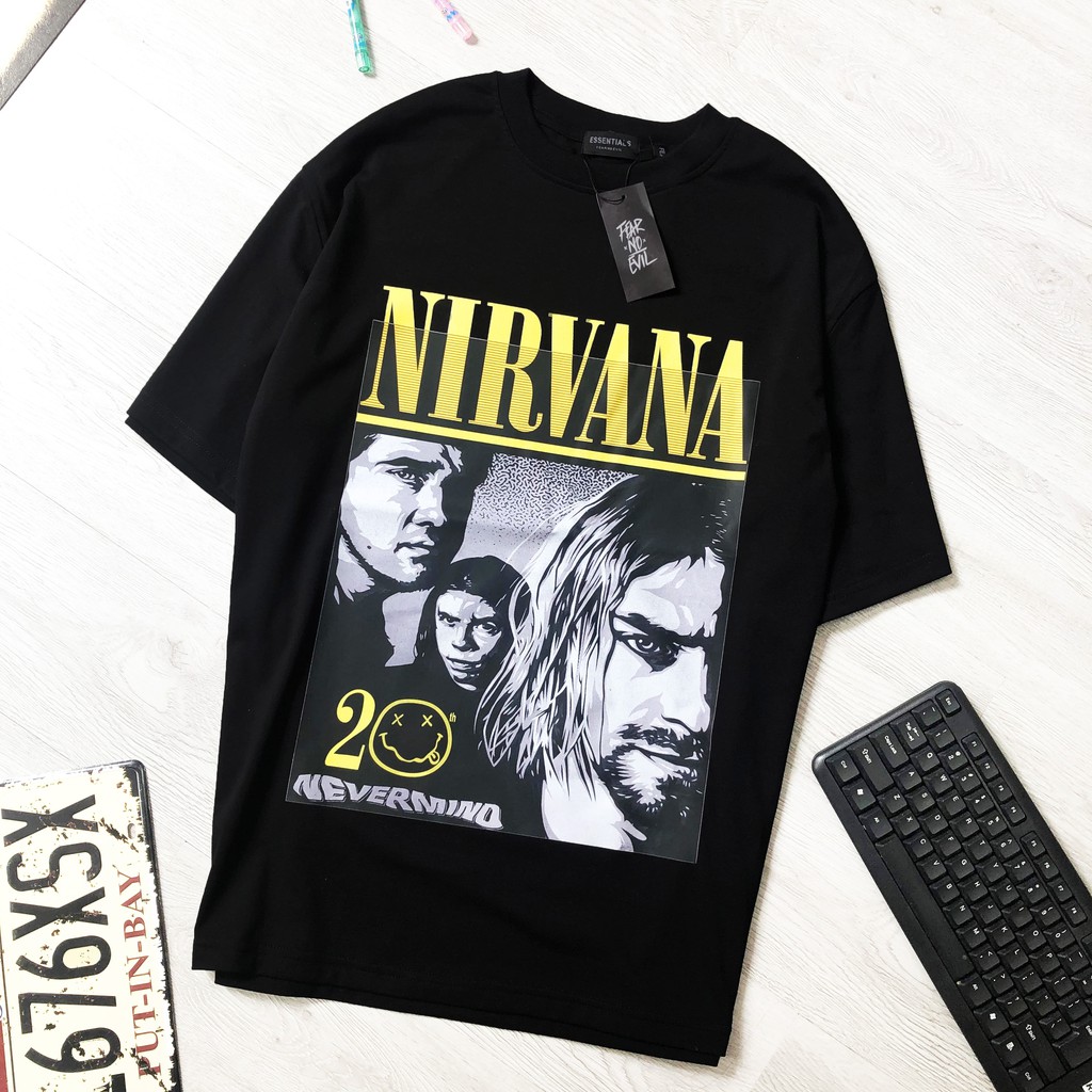 Áo thun tay lỡ NIRVANA NEVERMIND, áo thun nam form rộng , local brand, Dricco official